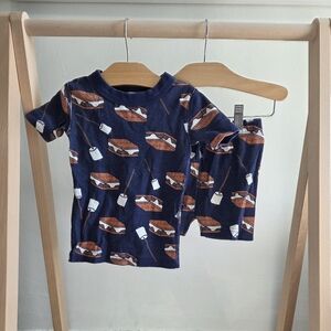 Hanna Andersson Navy S'mores Print Pajama Set